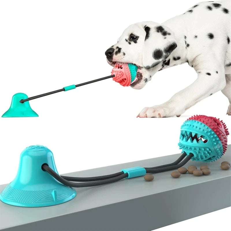 Dog Tug of War Toy Chew Toy Slow Feeder Food Dispenser