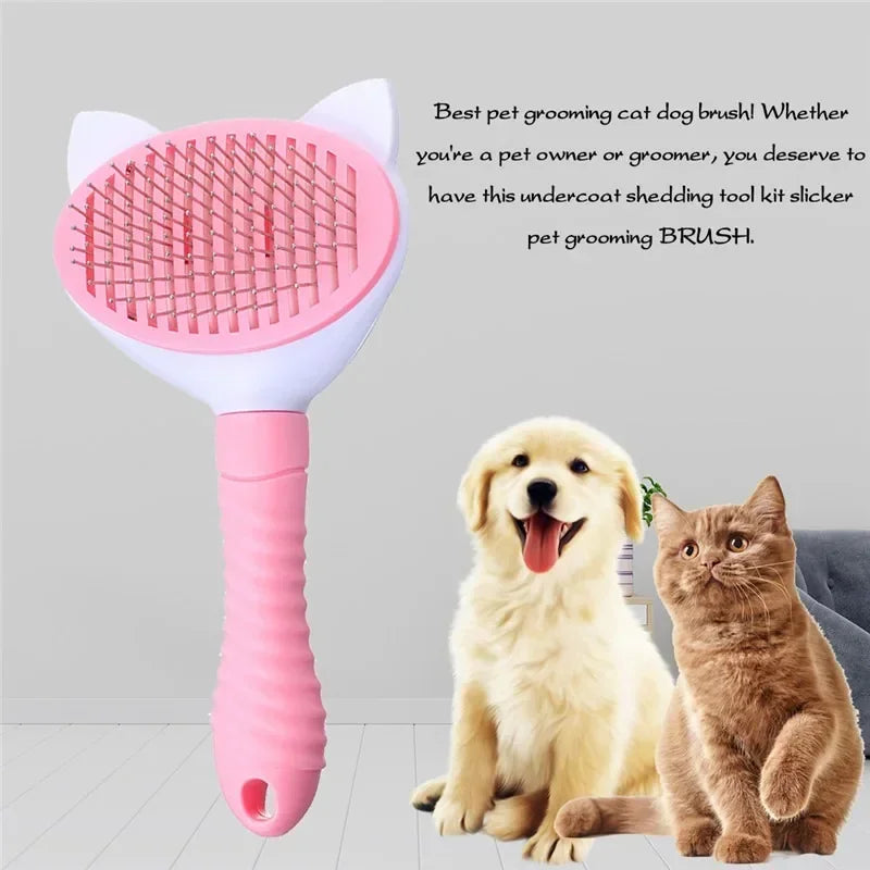 Self-Cleaning Pet Grooming Glove Brush for Dogs & Cats