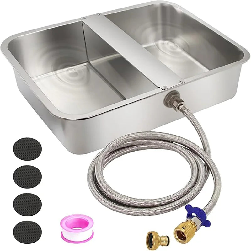 Automatic Dog Water Bowl Dispenser 13.5L Stainless Steel