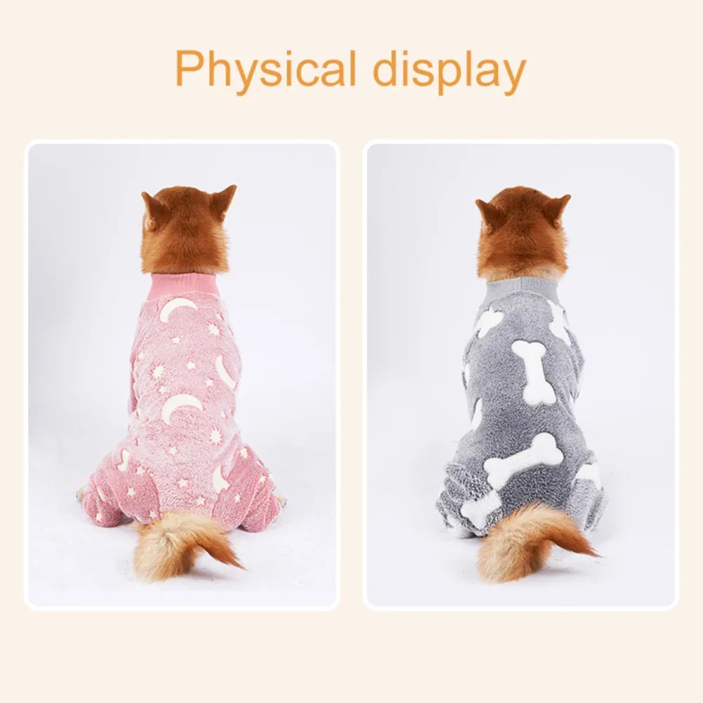 Soft Fleece 4-Legged Dog Pajama Onesie