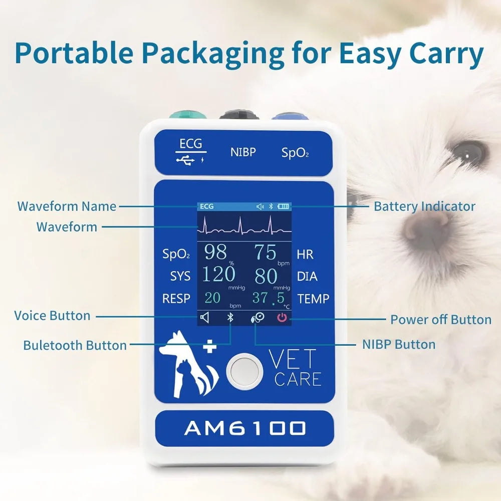 Veterinary Pet Monitor 6-Parameter Clinical Equipment